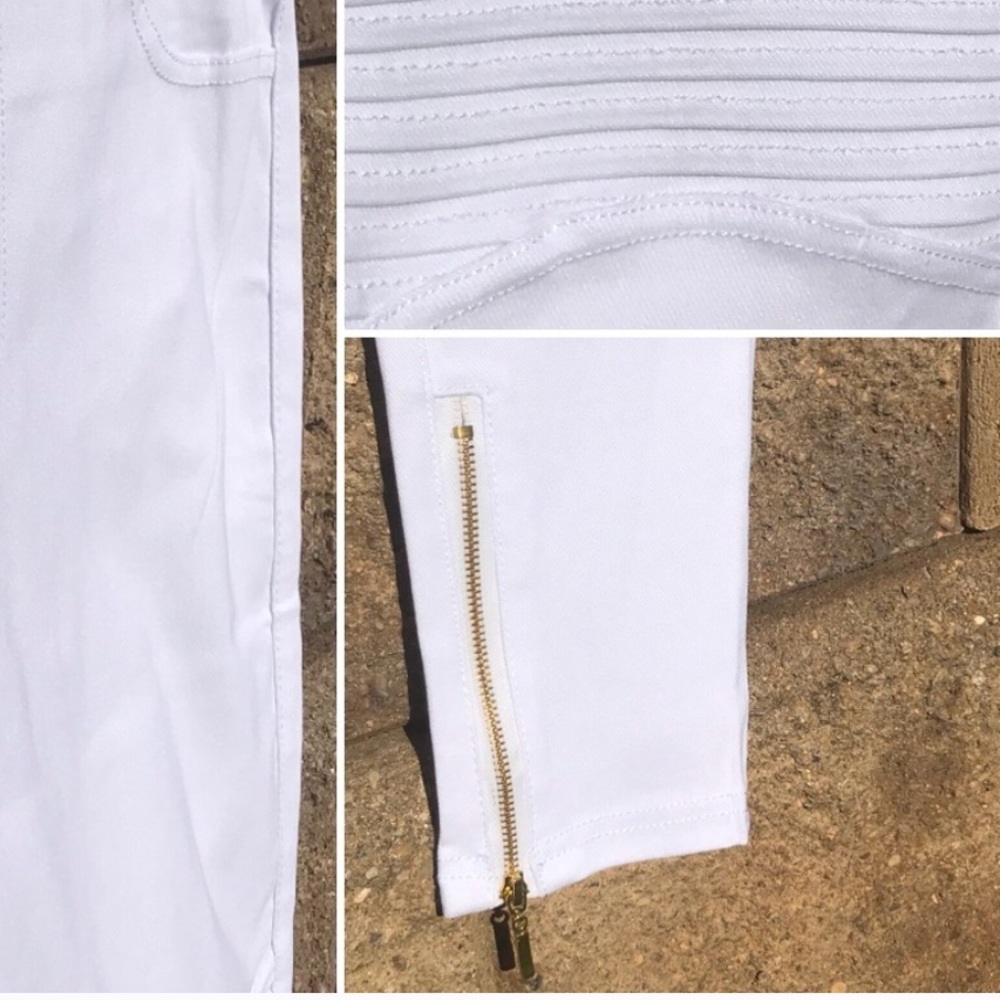 📣🚨💥SUMMER FLASH SALE💥🚨📣White Moto Jegging - Picture 3 of 4